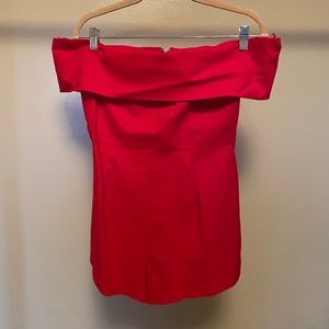 NWT Red Off the Shoulder Romper